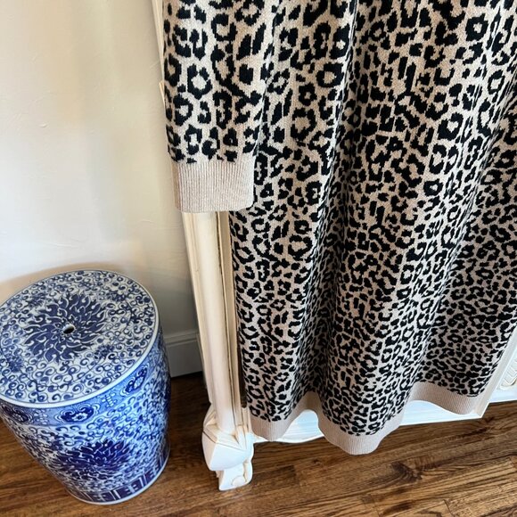 Ann Taylor Loft cheetah knit dress in xl - Picture 3 of 3